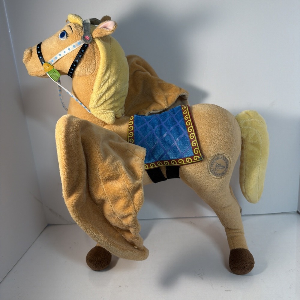 Disney Store Authentic Sofia  First Saffron Horse Pegasus Plush Animal 14" X 15"